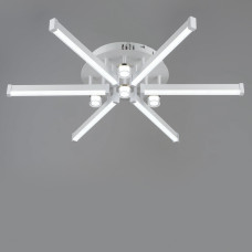 Люстра потолочная светодиодная LED Light House SRS-20008/6+4 WT+GD 36W+8W белый + золото 
