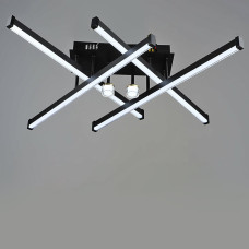 Люстра потолочная светодиодная LED Light House SRS-20012/4+2 BK+GD 48W+4W черный + золото 