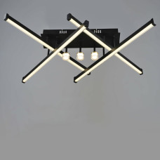Люстра потолочная светодиодная LED Light House SRS-20012/4+3 BK+GD 48W+6W черный + золото 