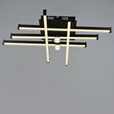 Люстра потолочная светодиодная LED Light House SRS-20013/5+2 BK+GD 60W+4W черный + золото 
