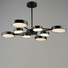 Люстра стельова світлодіодна LED Light House SRS-20020/4+4 BK 84W, колір чорний