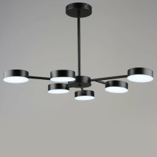 Люстра стельова світлодіодна LED Light House SRS-20022/6 BK 54W, колір чорний