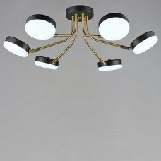 Люстра стельова світлодіодна LED Light House SRS-20048/6 COP+BK колір чорний + мідний