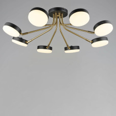 Люстра стельова світлодіодна LED Light House SRS-20048/8 COP+BK колір чорний + мідний