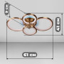 Зображення Люстра стельова світлодіодна LED Light House SL-18184/2+2 AB+RGB 112W DIMMER 3000-6000 H90*L610*W410, колір бронза ИМ Light-Deco 1 