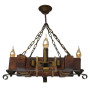 Зображення Люстра підвісна дерев'яна свічки Light House LPR-20102/4 колір коричневий ИМ Light-Deco 1 