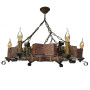 Зображення Люстра підвісна дерев'яна свічки Light House LPR-20102/6 колір коричневий ИМ Light-Deco 1 