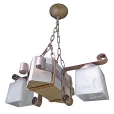 Люстра підвісна дерев'яна Light House LPR-20104/2P колір білий 