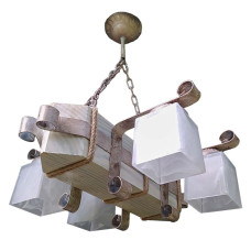 Люстра підвісна дерев'яна Light House LPR-20104/4P колір білий