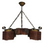 Зображення Люстра дерев'яна підвісна Light House LPR-20107/4P колір коричневий  ИМ Light-Deco 1 