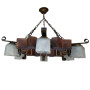 Зображення Люстра підвісна дерев'яна Light House LPR-20114/6P колір коричневий + бронза, плафон білий  ИМ Light-Deco 1 