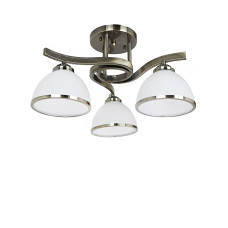 Люстра стельова Light House SH-19275/3A AB бронза, плафони білі з облямівкою