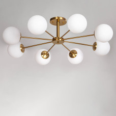 Люстра молекула стельова Light House SH-20387/8 COPPER 960*960*260 E27 мідь, плафони білі