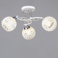 Люстра стельова Light House SR-20388/3 WT+CR D480*H235 E27 біла + хром