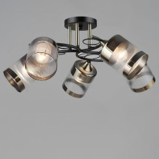 Люстра потолочная Light House SR-20389/5 BK+AB D580*H250 E27 черный + бронза