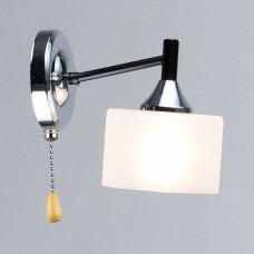 Світильник настінний Бра Light House SRS-20392/1W хром + чорний, плафон білий 