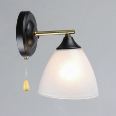 Світильник настінний Бра Light House SRS-20394/1W чорний + мідь, плафон білий