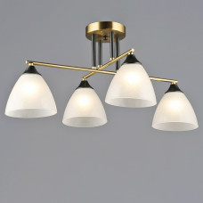 Люстра стельова Light House SRS-20394/4 мідь + чорний, плафони білі