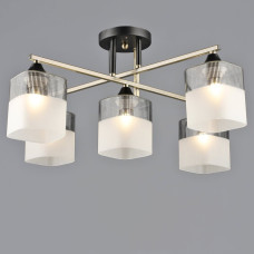 Люстра стельова Light House SRS-20396/5 AB+BK чорна + бронза