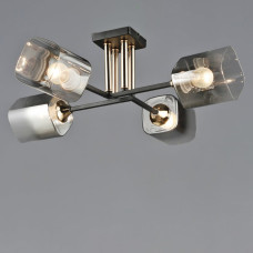 Люстра стельова Light House SRS-20397/4 чорна + золото
