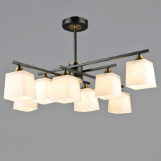 Люстра стельова Light House SRS-20398/8 BK+COP чорна + мідь