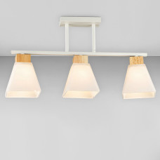 Люстра стельова Light House SRS-20399/3 білий + дерево, плафони білі