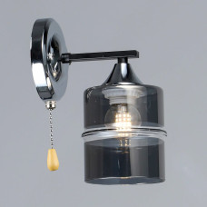 Світильник настінний Бра Light House SRS-20419/1W BK+CH хром + чорний