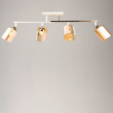 Люстра стельова з поворотним механізмом Light House SRS-20420/4 WT+FGD біла + золото