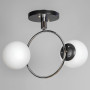 Зображення Люстра стельова Light House SH-20426/2 BK+CR 330*260*300 E27 чорна + хром, плафони білі ИМ Light-Deco 