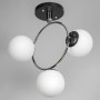 Зображення Люстра стельова Light House SH-20426/3 BK+CR 330*260*460 E27 чорна + хром, плафони білі ИМ Light-Deco 