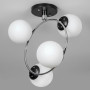 Зображення Люстра стельова Light House SH-20426/4 BK+CR 340*260*430 E27 чорна + хром, плафони білі ИМ Light-Deco 