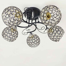 Люстра стельова Light House SRS-20383/5 Чорний + Хром