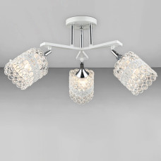 Люстра стельова з поворотним механізмом Light House SRS-20411/3 WT+CR біла + хром