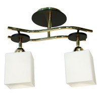 Люстра стельова Light House SH-18182/2 FG золото + чорний, плафони білі 