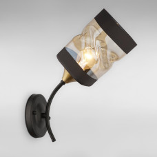 Світильник настінний Бра Light House SRS-19294/1W чорний + бронза, плафон бурштиновий + чорний
