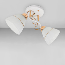 Люстра стельова Light House SH-20460/2 WT+FG 440*180*240 E27*2 біла із золотом