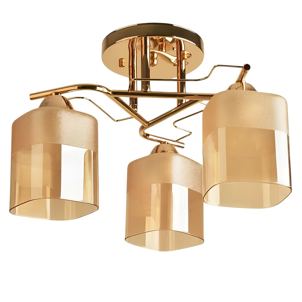 Зображення Люстра стельова Light House SH-20462/3 FG 400*400*250 золото, плафони бурштинові  ИМ Light-Deco 1 