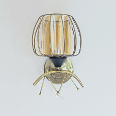 Світильник настінний Бра Light House SRS-20305/1 бронза + чорний, плафон бурштиновий