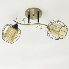 Люстра стельова Light House SRS-20305/2 бронза + чорний, плафони бурштинові