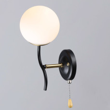 Світильник настінний Бра Light House SRS-20464/1W BK+COP чорний + бронза, плафон білий 