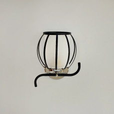 Світильник настінний Бра Light House SRS-20465/1 хром + чорний, плафон білий