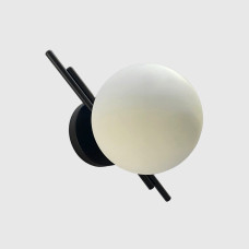 Світильник настінний Бра куля Light House SRS-20469/1 чорний, плафон білий 