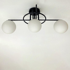 Люстра стельова Light House SRS-20469/3 чорний, плафони білі