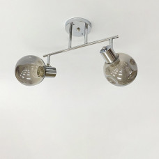 Люстра стельова Light House SRS-20470/2 хром, плафони димчасті