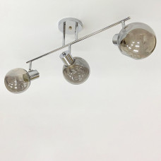 Люстра стельова Light House SRS-20470/3 хром, плафони димчасті