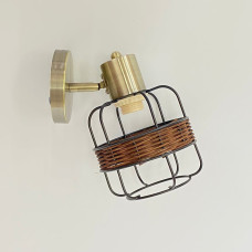 Світильник настінний Бра Light House SRS-20471/1 бронза, плафон чорний + коричневий