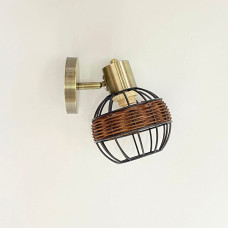 Світильник настінний Бра Light House SRS-20473/1 бронза, плафон чорний + коричневий