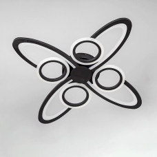 Люстра стельова світлодіодна Light House SY-20482/4+4 MB D700*H50 128W PULT DU чорна