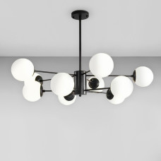 Люстра стельова Light House LNF-17447/10 BK+WT чорна