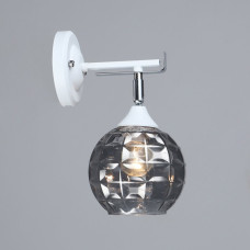 Світильник настінний Бра з поворотним механізмом Light House SRS-19288/1W WT+CH білий + хром, плафон сірий